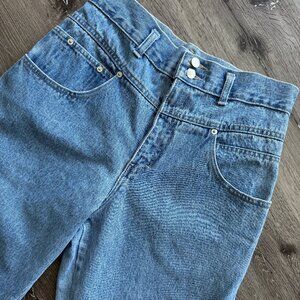 RARE Vtg 80s Nevada 100% cotton light wash denim baggy high rise mom jeans /  30